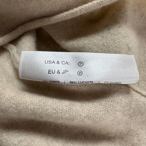 M.M. LaFleur The Luan Cashmere Sweater Oat Beige Mockneck Turtleneck XS - Picture 6 of 14